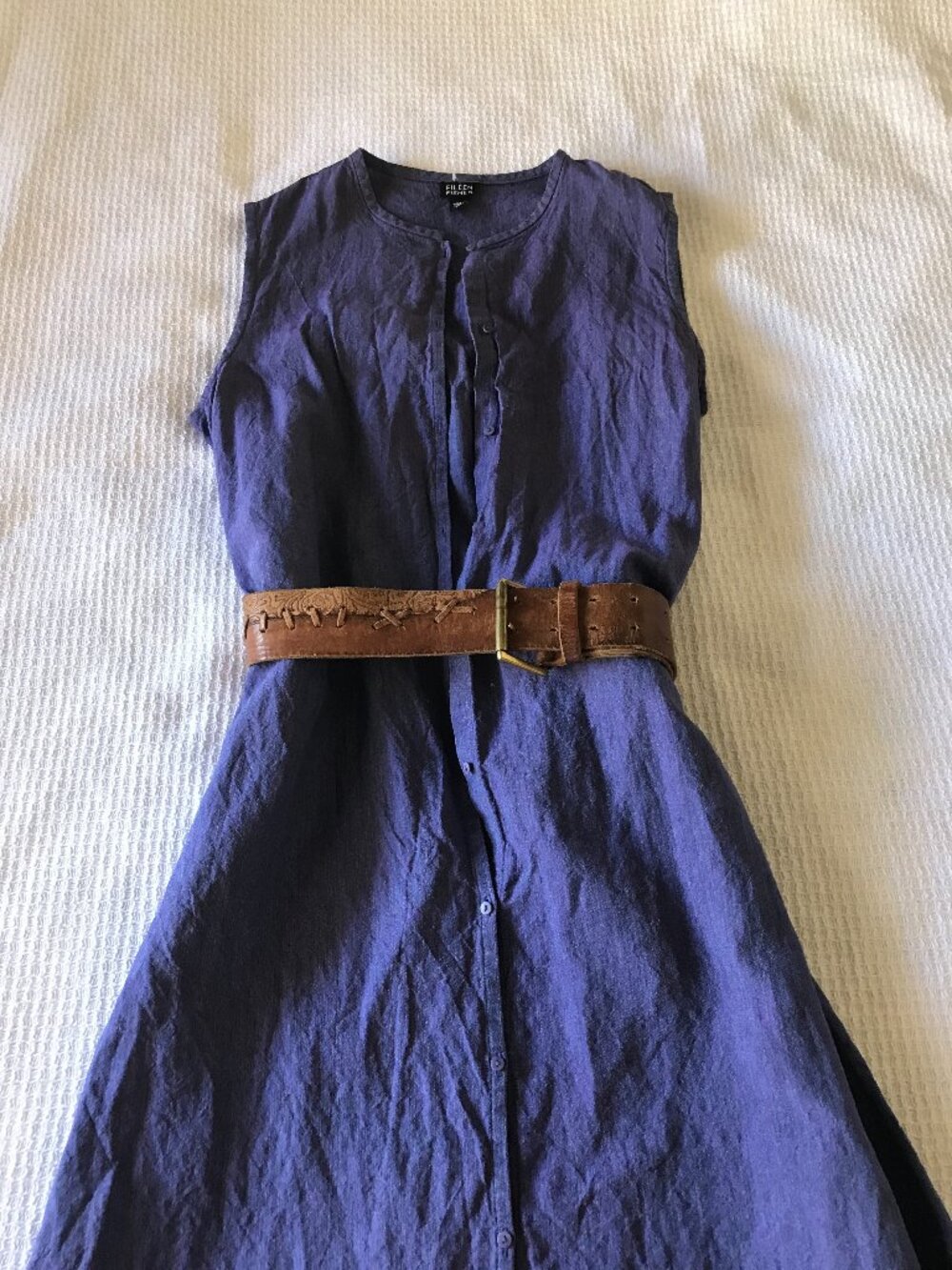 Eileen Fisher Linen Button up Dress - Made in US - Size M